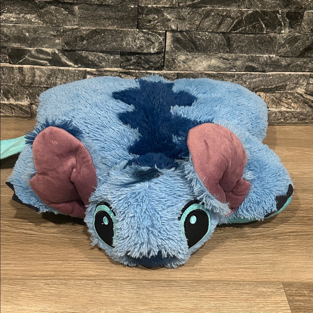 Disney Blue Stitch Plush‎ Pillow Pet with Pink Ears